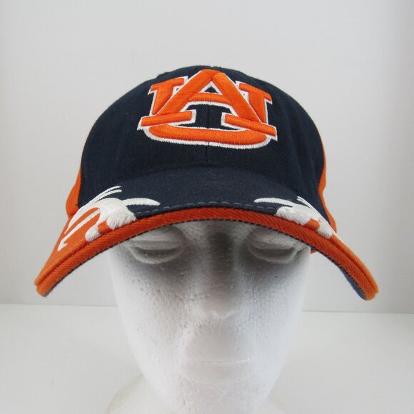 Auburn University Tigers Orange & Black Men's Adjustable Strap Back Cap Hat - Picture 2 of 8
